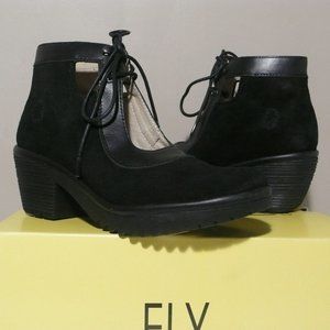 Fly London Wuza Black Oil Suede 